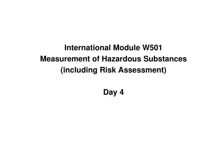 international module w501 measurement