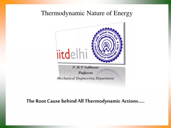 thermodynamic nature of energy