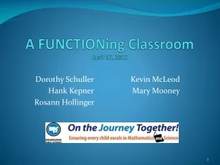 A  FUNCTIONing  Classroom April 17, 2012