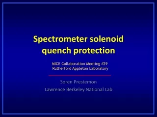 Spectrometer solenoid  quench protection