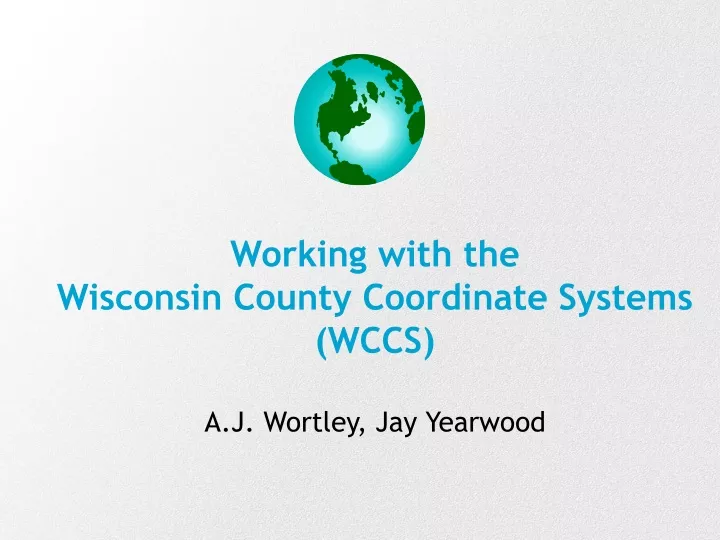 working with the wisconsin county coordinate