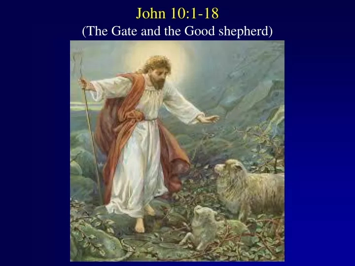 john 10 1 18 the gate and the good shepherd