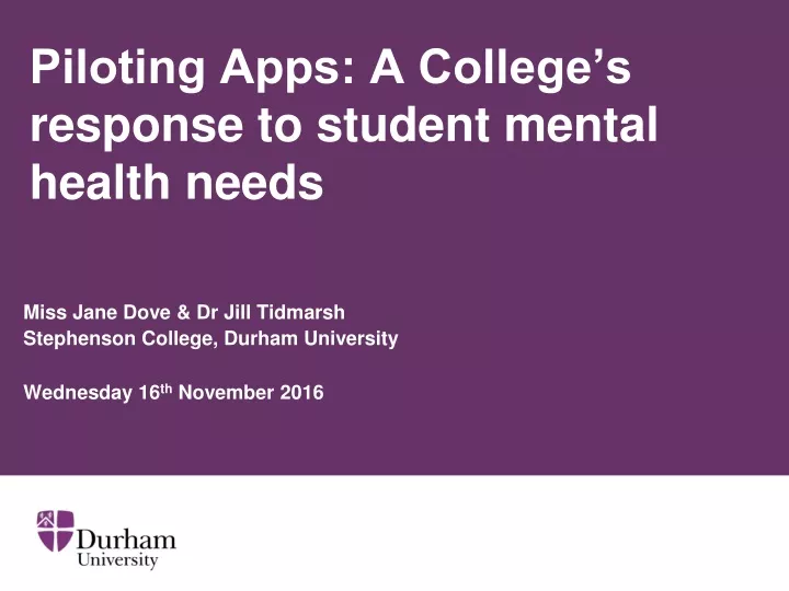 piloting apps a college s response to student mental health needs