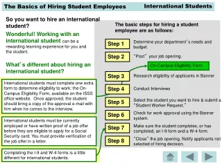 What ’ s different about hiring an international student?