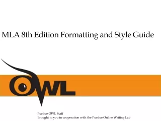 MLA 8th Edition Formatting and Style Guide