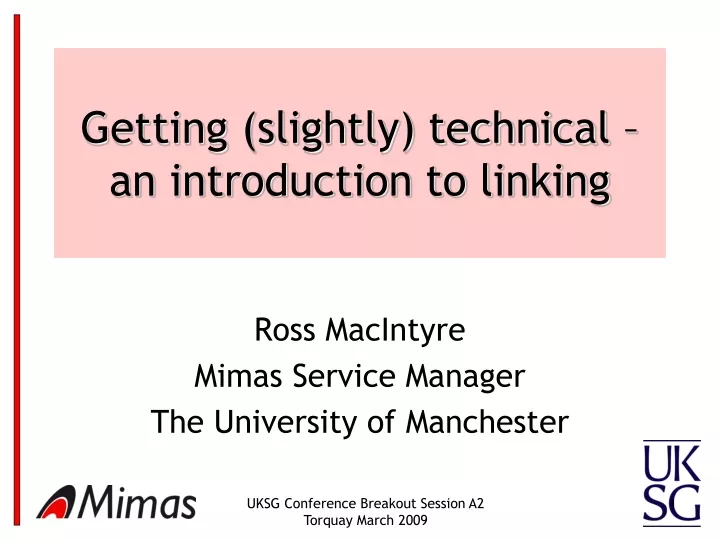 getting slightly technical an introduction to linking