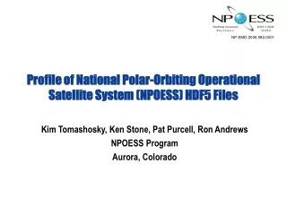 Profile of National Polar-Orbiting Operational Satellite System (NPOESS) HDF5 Files