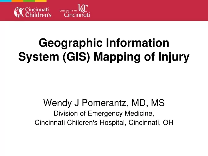 geographic information system gis mapping of injury