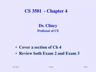 CS 3501  - Chapter 4