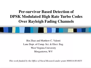 Per-survivor Based Detection of DPSK Modulated High Rate Turbo Codes Over Rayleigh Fading Channels