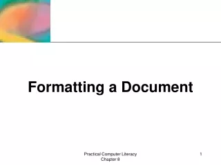 Formatting a Document