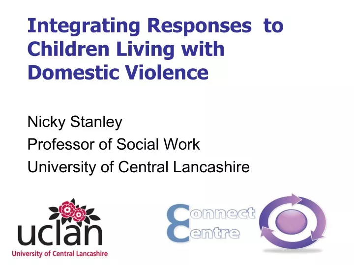 integrating responses to children living with domestic violence
