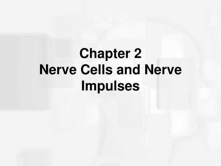 chapter 2 nerve cells and nerve impulses