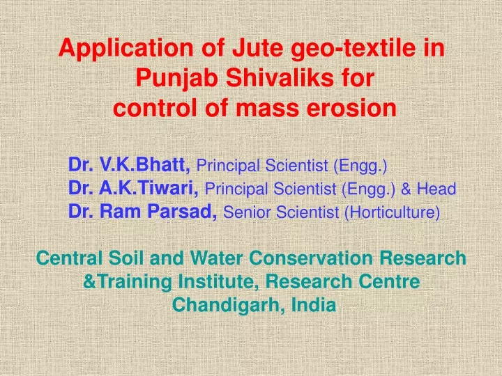 application of jute geo textile in punjab