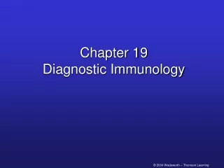 Chapter 19 Diagnostic Immunology