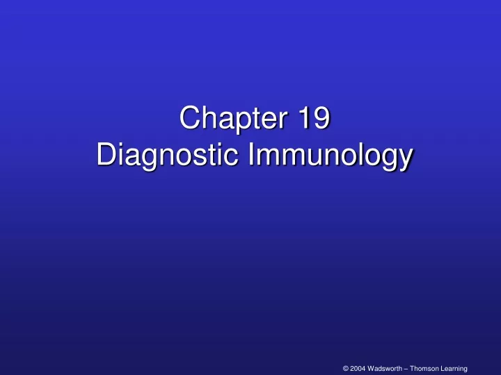 chapter 19 diagnostic immunology