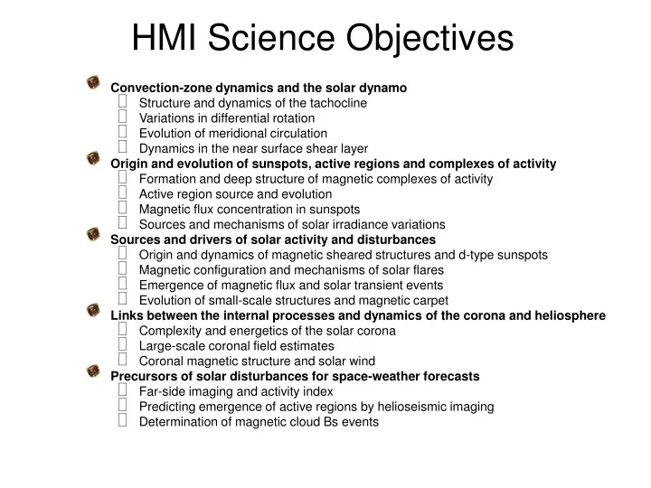 hmi science objectives