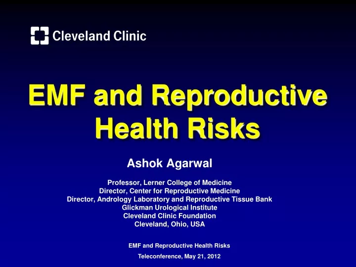 emf and reproductive health risks