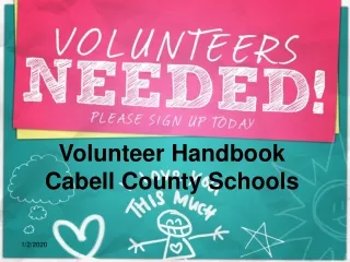 Volunteer Handbook Cabell County Schools