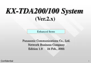 KX-TDA200/100 System (Ver.2.x)