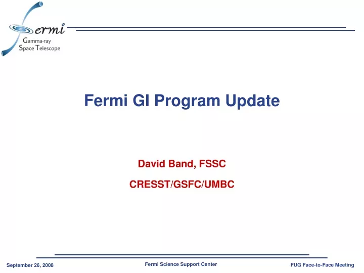 fermi gi program update