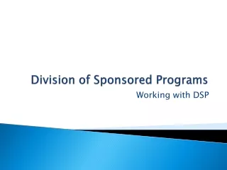 Division of Sponsored Programs