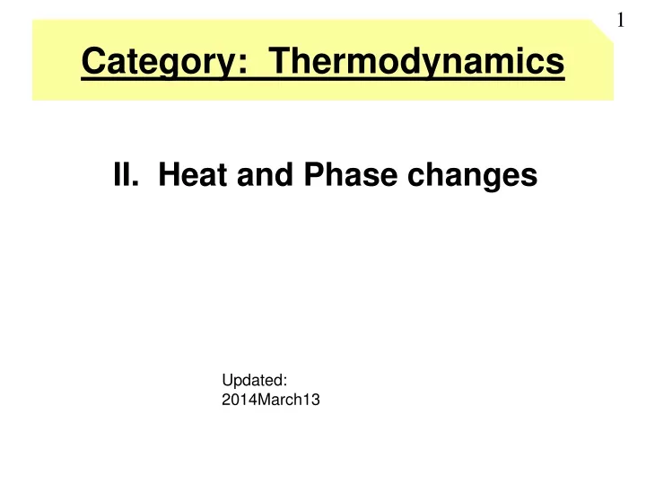 category thermodynamics