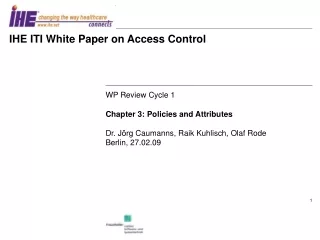 IHE ITI White Paper on Access Control