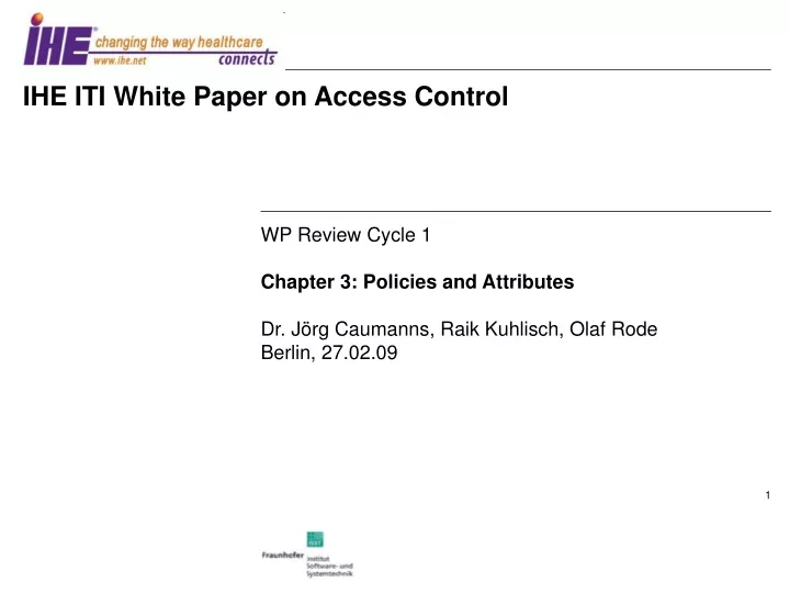 ihe iti white paper on access control