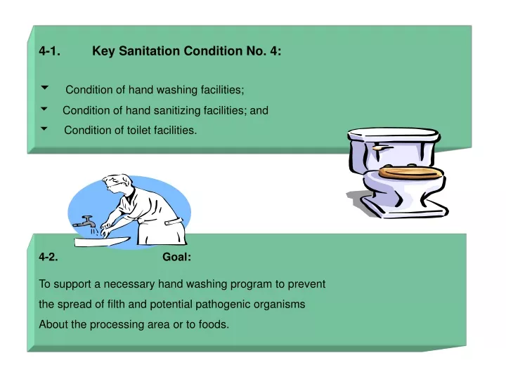 4 1 key sanitation condition no 4 condition