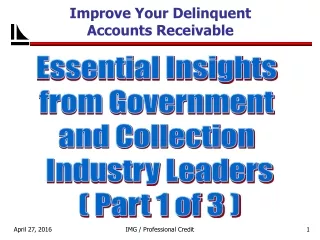 Improve Your Delinquent  Accounts Receivable