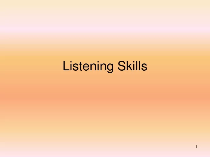 listening skills