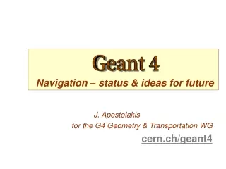 Navigation  –  status &amp; ideas for future