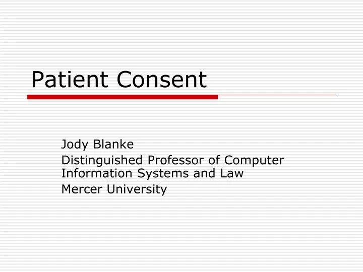 patient consent
