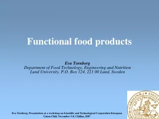 Functional food products
