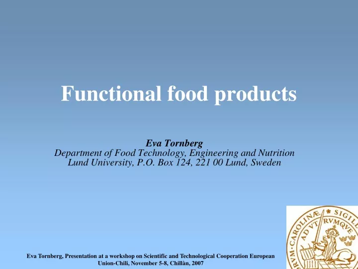 functional food products
