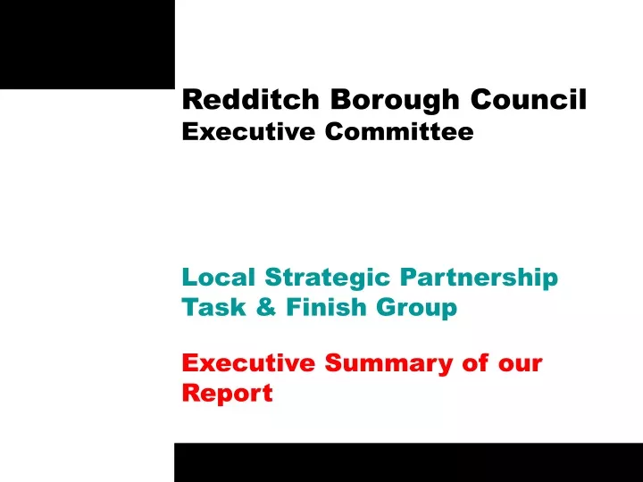 redditch borough council executive committee