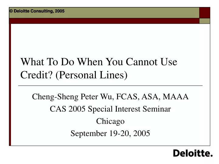 what to do when you cannot use credit personal lines