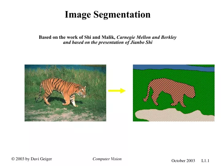 image segmentation based on the work