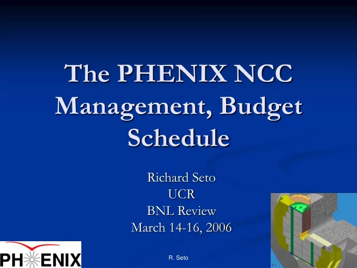 the phenix ncc management budget schedule