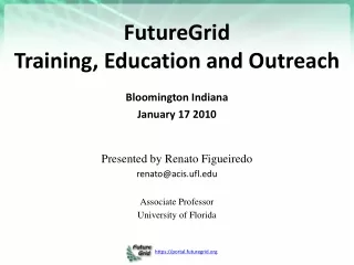 FutureGrid Training, Education and Outreach