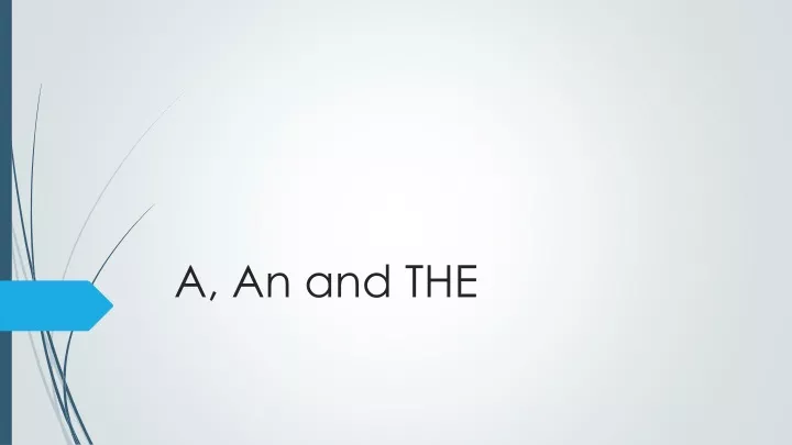 a an and the