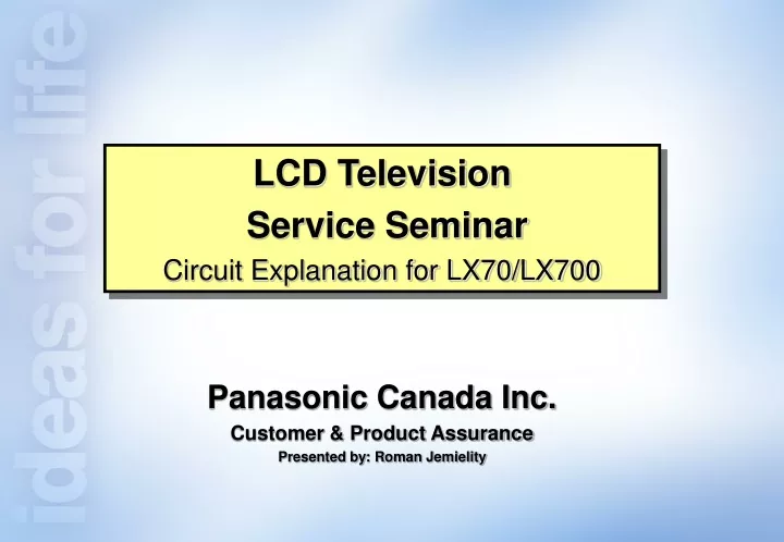 lcd television service seminar circuit