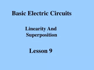 Basic Electric Circuits