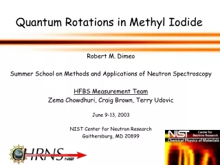 Quantum Rotations in Methyl Iodide