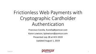 Frictionless Web Payments with Cryptographic Cardholder Authentication