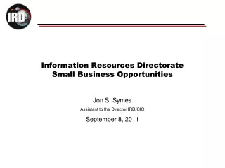 Information Resources Directorate Small Business Opportunities