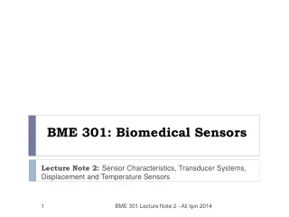 BME 301: Biomedical Sensors