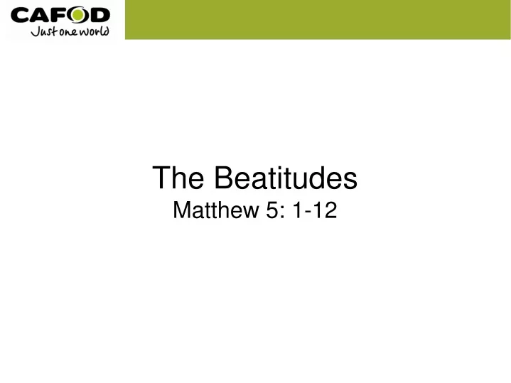 the beatitudes matthew 5 1 12