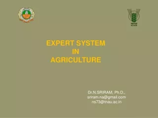 EXPERT SYSTEM  IN  AGRICULTURE